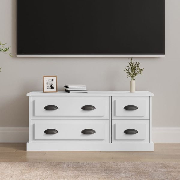 vidaXL TV skrinka biela 100x35,5x35 cm kompozitné drevo