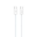 T-phox CC15 séria kábel usb-c/usb-c 60W 3A biely