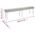 vidaXL Lavica biela 160x35x45 cm prírodný kubu ratan a masívne drevo mahagón
