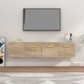 vidaXL Nástenné skrinky 2 ks dub sonoma 80x35x36,5 cm spracované drevo