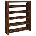 vidaXL Regál na topánky dymový dub 80x25x100 cm kompozitné drevo