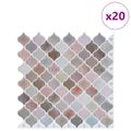 vidaXL Dlažba Lanturn 20 ks Béžová 27 x 27 cm Polyuretán a PET