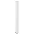 vidaXL Nohy barového stola 4 ks biele 110-112 cm oceľové