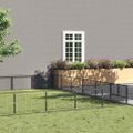 vidaXL Koterec pre psy čierny 48 m² oceľ