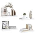 vidaXL Plávajúce nástenné police 4 ks, lesklé biele 50x23,5x3,8 cm, MDF