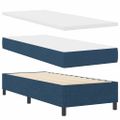 vidaXL Posteľ s pružinovým rámom s vankúšom Modrá 200 x 80 cm látka