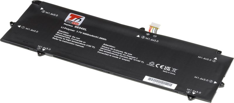 Batéria T6 Power pre HP Pro X2 612 G2, 5400mAh, 41Wh, 2cell, Li-pol