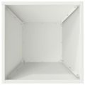 vidaXL Záhradný kvetináč Biela 35 x 35 x 15 cm Studený valcovaný oceľ