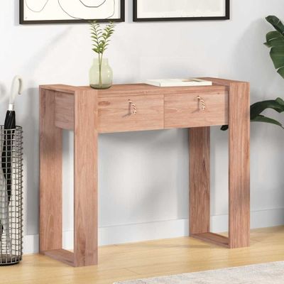 vidaXL Konzolový stolík 90x35x75 cm teakový masív