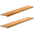 vidaXL Okenný parapet 2 ks svetlohnedá 160x30x2 cm dubový masív