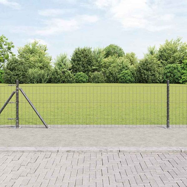 vidaXL Zvarené drôtené pletivo s betónovým základom 10 x 0,6 m (Š x V)
