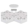GoSmart LED stolná lampa Hexagon biela, 6 častí, RGBIC stmievateľná, WiFi