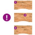 vidaXL Stolová doska bledohnedá 100x50x2,5 cm dubový masív obdĺžnikový