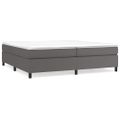 vidaXL Posteľný rám s boxspringom sivý 200x200 cm umelá koža