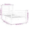 vidaXL Posteľný rám, medový, drevený masív 90x190 cm, jednolôžko