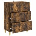 vidaXL Zásuvkový kabinet Dymový dub 66 x 34,5 x 90 cm Kompozitné drevo