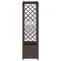 vidaXL Vyvýšený záhon s mriežkou a strechou Hnedá 204 x 40 x 138 cm PP