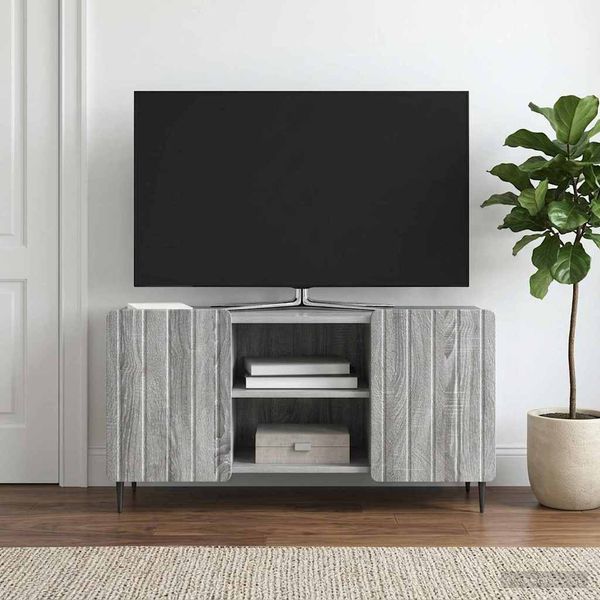 vidaXL TV skrinka Sivá sonoma 102 x 34,5 x 52 cm Kompozitné drevo