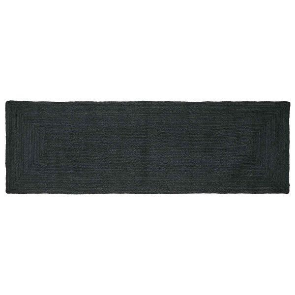 vidaXL Kusové koberce Obdĺžnikový Tmavosivá 80 x 300 cm Juta