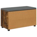 vidaXL Predsieňová lavica s vankúšom Údený Dub 80 x 38 x 46 cm
