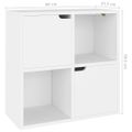 vidaXL Knižnica biela 60x27,5x59,5 cm drevotrieska