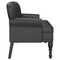 vidaXL Chesterfield lavica Čierna 119,5 x 64,5 x 75 cm Umelá koža