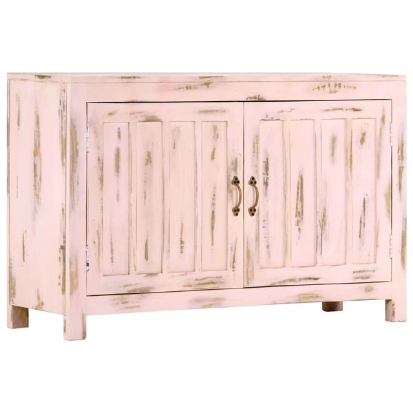 vidaXL Komoda svetloružová 110x35x70 cm masívne mangovníkové drevo