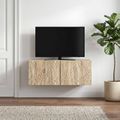 vidaXL Nástenná TV skrinka 98 x 41 x 30 cm Dub sonoma Kompozitné drevo