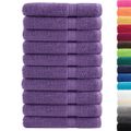 vidaXL Prémiové uteráky SOLUND 10 ks fialové 100x200cm 600 g/m2