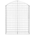 vidaXL Oblúkový gabionový kôš 100x30x120/140cm pozinkované železo