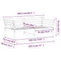 VidaXL Denná posteľ bez matraca Biela 75x190 cm Borovicový masív