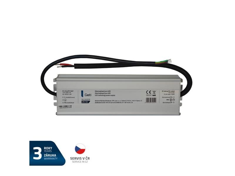 Zdroj spínaný pre LED 12V/150W  GETI LPV-150