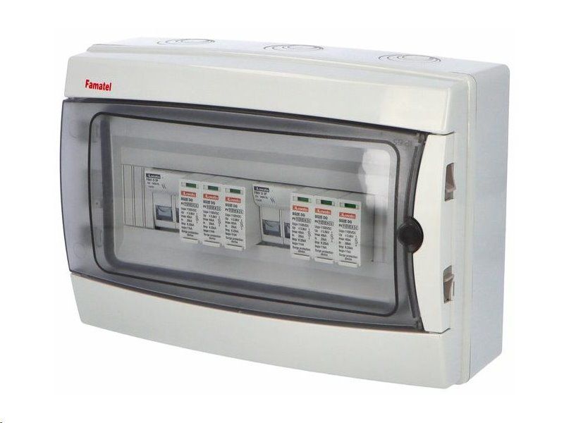 Rozvádzač SolarBOX FAMATEL fr012L T1+T2 (1000V DC) pre 2 stringy IP65 certifikovaný