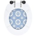 vidaXL WC sedadlá s pomalým sklápaním 2 ks, MDF, motív porcelánu