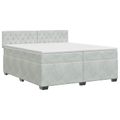 vidaXL Posteľ boxspring s matracom Svetlosivá 200 x 200 cm Zamat