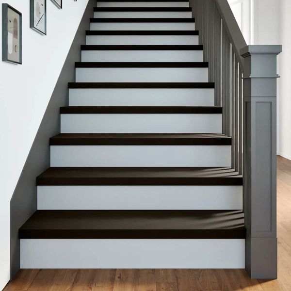 vidaXL Schodiskové stupne 2 ks tmavohnedá 90x30x2 cm dubový masív