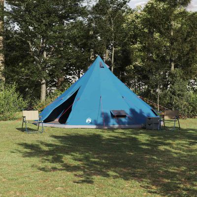 vidaXL Tipi stan so strechou s úložiskom Modrá 560 x 560 x 300 cm taft