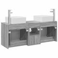 vidaXL Set kabinetov do kúpeľne 3 ks Sivý Sonoma 53 x 35 x 63 cm