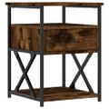 vidaXL Nočné stolíky 2 ks dymový dub 40x42x55 cm kompozitné drevo