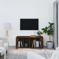 vidaXL TV skrinka hnedý dub 100x35x40 cm spracované drevo