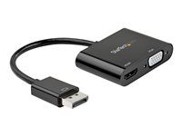 Multiportový video adaptér (DP2VGAHD20) - Video adaptér - DisplayPort s kolíkmi (samec) do HD-15 (VGA), HDMI so zdierkami (samica) - 23,2 cm - čierna - podporuje 4K