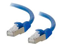 Patch kábel - RJ-45 (M) do RJ-45 (M) - 1.5 m - STP - CAT 6a - lisovaný, prevedenie bez hrbolčekov, licna - modrá