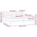 vidaXL Posteľný rám boxsping s matracom bledosivý 200x200 cm zamat