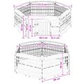 vidaXL 6 panelový psí výbeh 177,5 x 154,5 x 58 cm Plast Biela Skladací