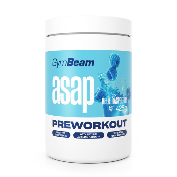 ASAP Pre-Workout - GymBeam, modrá malina
