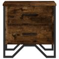 vidaXL Nočný stolík dymový dub 40x41x40 cm kompozitné drevo