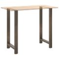 vidaXL Nohy barového stola, prírodná oceľ, 2 ks, 60 x (110-111) cm, oceľ