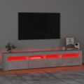 vidaXL TV skrinka s LED svetlami betónová sivá 210 x 35 x 40 cm