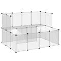 vidaXL Klietka pre malé zvieratá priehľadná 143x107x93 cm PP a oceľ