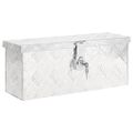 vidaXL Úložný box strieborný 50x15x20,5 cm hliník